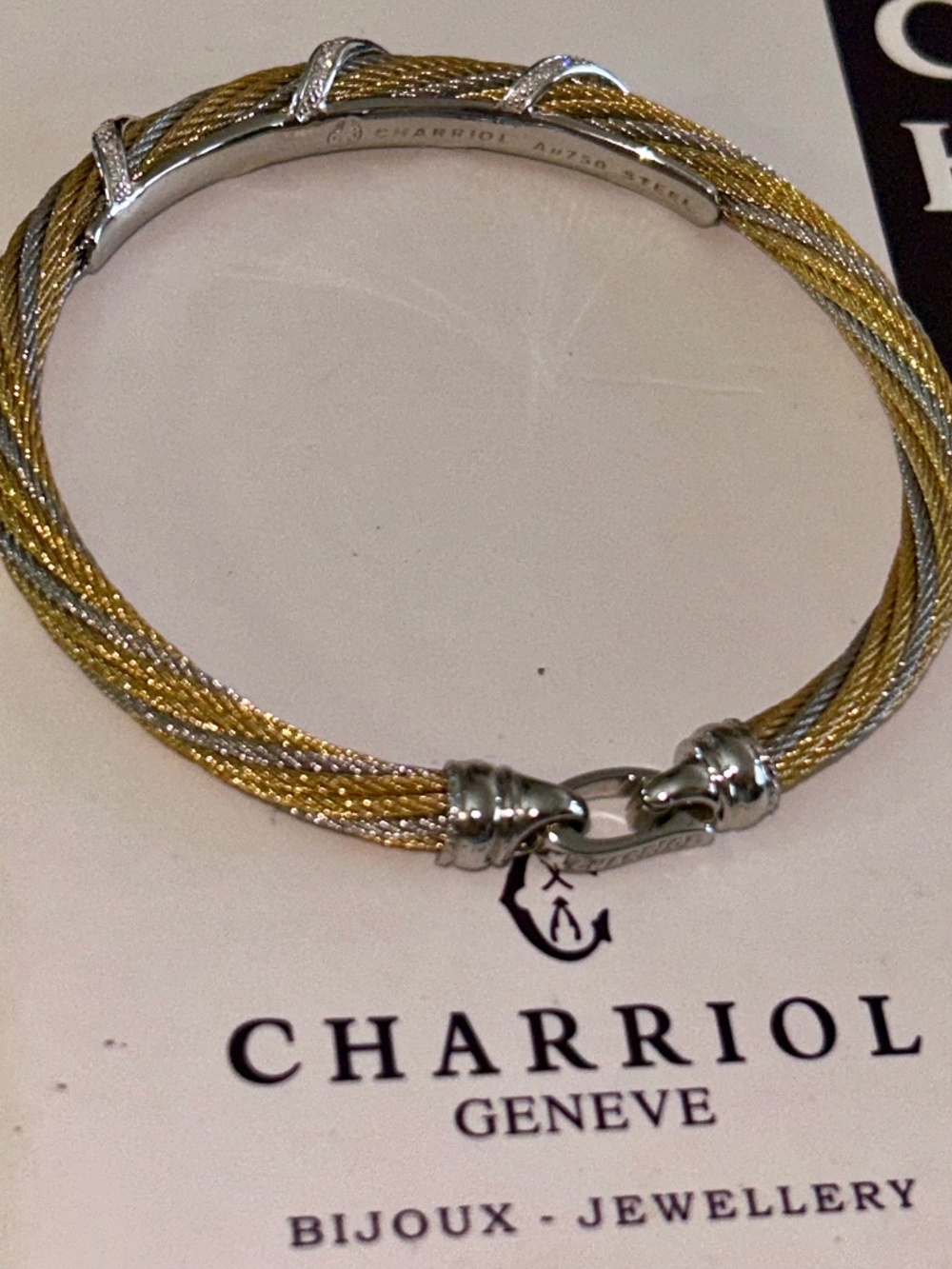 Charriol 18k and SS Braided bracelet